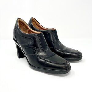 Donald J Pliner Black Leather Comfort Heels Size 8
